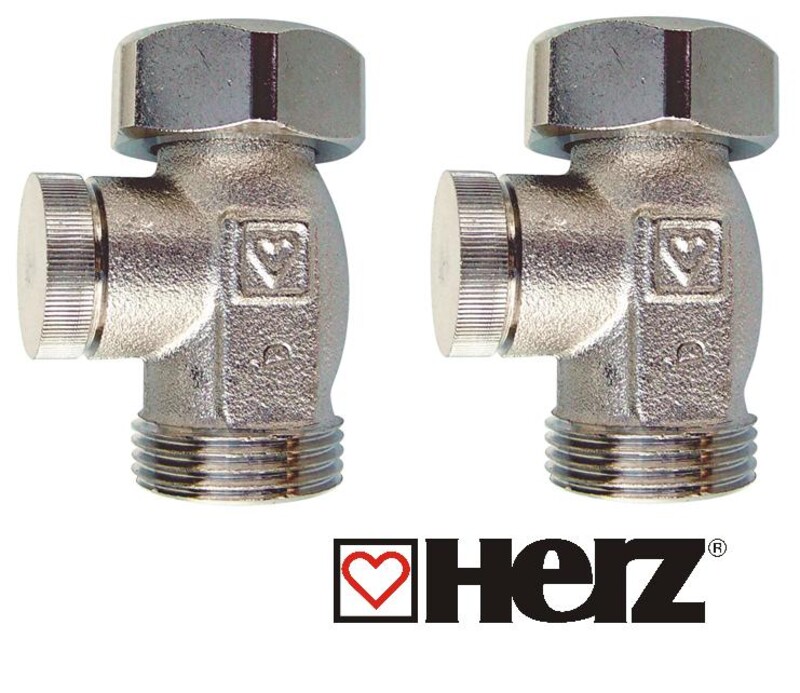 Комплект кранов herz для радиаторов rifar monolit ventil и alum ventil прямой
