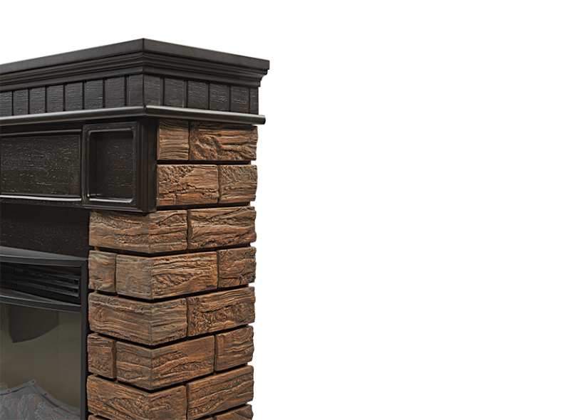 Камин электрический Electrolux Bricks Wood 25 (камень какао, шпон венге) + EFP/P-2520LS