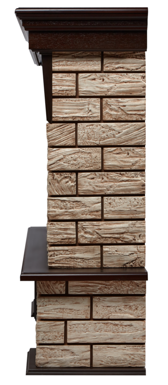 Камин электрический Electrolux Forte Wood Classic + EFP/P-1020LS (камень коричневый, шпон темный дуб)