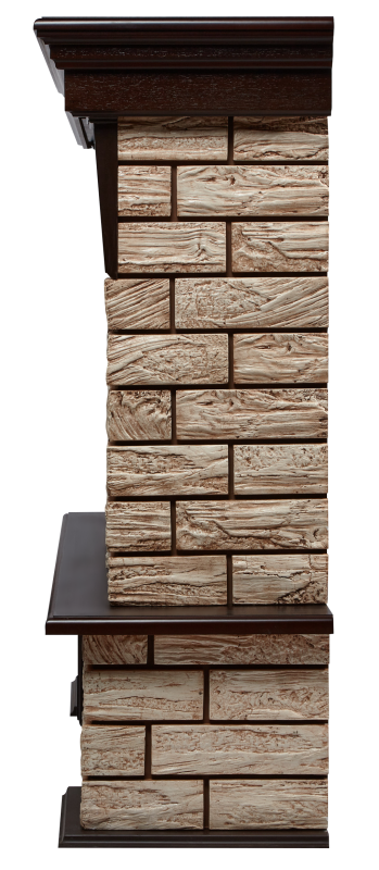 Камин электрический Electrolux Forte Wood 30 (камень коричневый, шпон темный дуб) с очагом  EFP/P-3320RLS